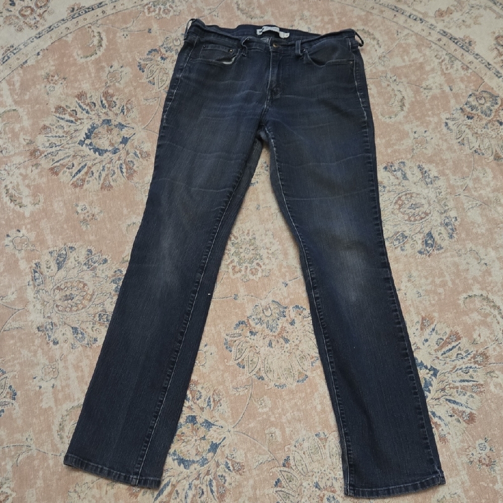 Levi's Dark Indigo 505 Straight Leg Jeans Classic 5 Pocket Size 8L W29 L34 EUC
